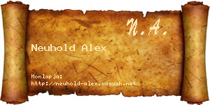 Neuhold Alex névjegykártya